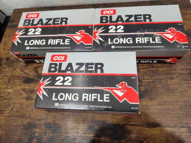 CCI Blazer 22lr 3 brick 1500rds*