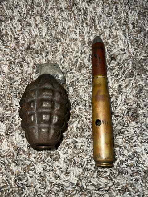 Empty grenade and AA bullet