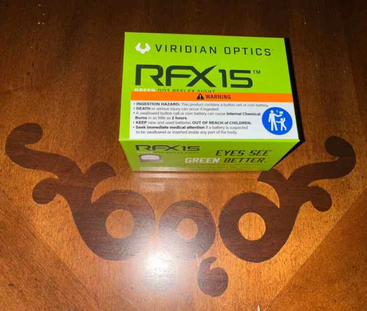 Viridian RFX 15 Green Dot Reflex Sight - Shield