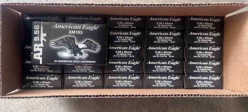 500 rnds American Eagle XM193 5.56