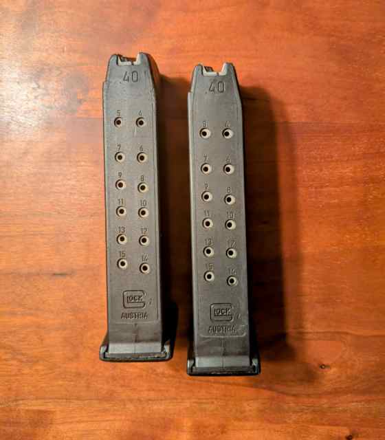 Genuine Glock 22/24/35 (15rd) Magazines .40 S&amp;W