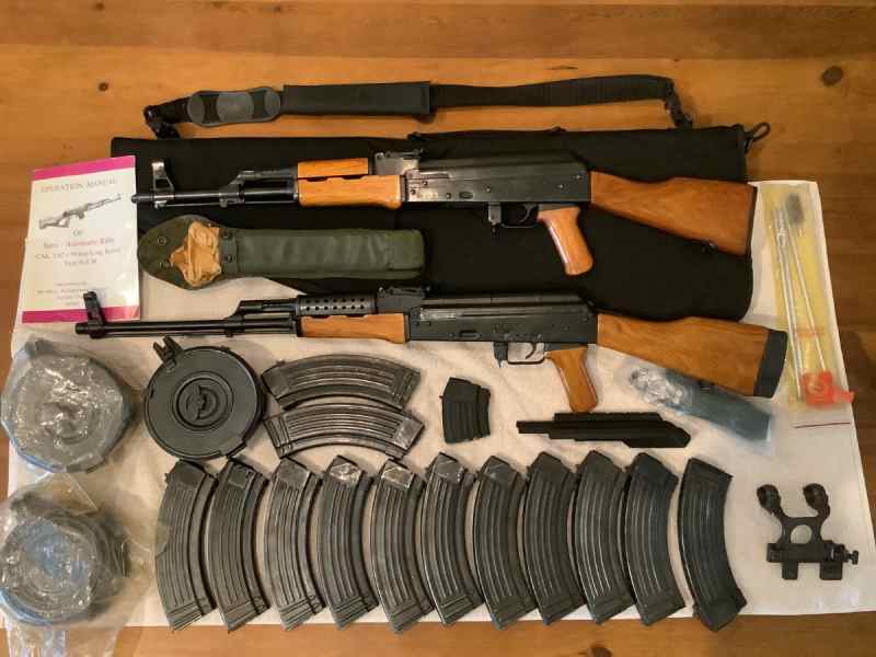 Norinco AK47 PREBAN and Maadi, ammo LOT