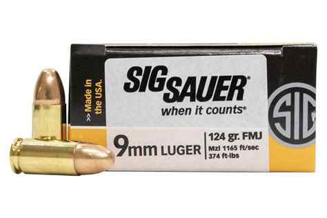 sig sauer 9mm 124grm fmj
