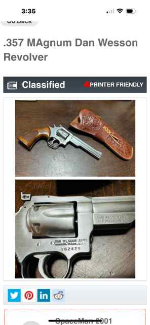 DAN WESSON 357 MAGNUM REVOLVER 
